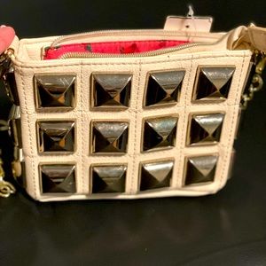Betsey Johnson studded clutch cross body